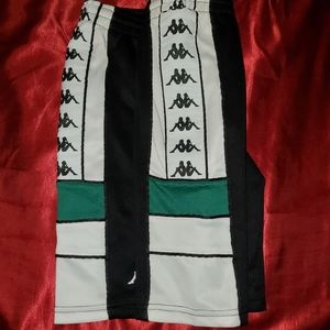 Green/Black/White Youth Kappa Shorts
